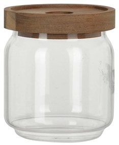 Recipient Danish din sticla cu capac din lemn 400 ml