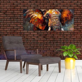 Tablou - Pictura unui elefant (120x50 cm)