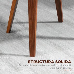 HOMCOM Set de 2 Scaune de Sufragerie Stil Vintage Îmbunătățite în Lemn și Piele Sintetică PU, Negru și Lemn | Aosom Romania