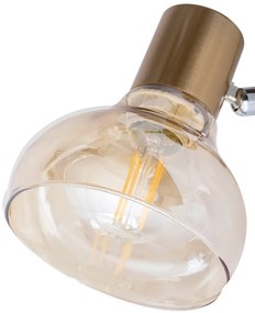 Aplica de perete/tavan design modern Holly 2L auriu/amber