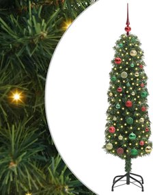 vidaXL Brad de Crăciun artificial Verde 150 cm PVC și oțel și plastic