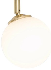 Spot modern auriu cu sticlă opala cu întrerupător - Atena