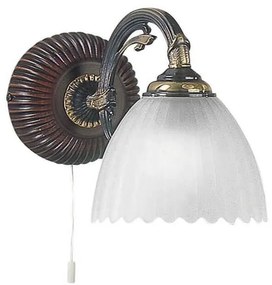 Aplica de perete design italian din alama cu lemn 3510