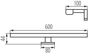 Aplică LED pentru oglindă de baie Kanlux 34935 ASTIM LED/12W/230V IP44 crom