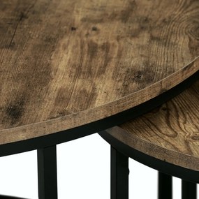 Set 2 măsuțe de cafea Alcanzar (old style wood). 1121140