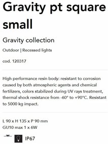 SPOT LED INCASTRABIL GRAVITY PT SQUARE SMALL