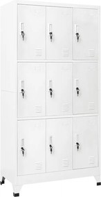 vidaXL Dulap vestiar cu 9 compartimente, oțel, 90 x 45 x 180 cm, gri