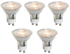 Set de 5 becuri LED GU10 50mm clare 3W 250 lm 2200K