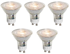 Set de 5 becuri LED GU10 clare de 50 mm 3W 250 lm 2200K