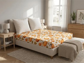 Cearsaf din microfibra AUTUMN PUMPKINS colorat 180x200 cm