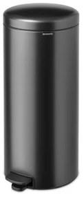 Cos de gunoi cu pedala Brabantia NewIcon 1008850, 30 L, Inchidere lina, Baza antiderapanta, Gri inchis