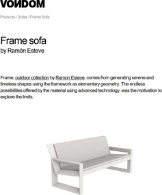 Canapea moderna de exterior / interior design premium FRAME SOFA 54095 Vondom