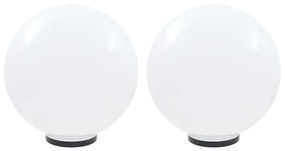 vidaXL Lămpi glob cu led, 2 buc., 50 cm, pmma, sferic