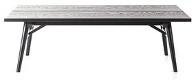 Masuta de cafea dreptunghiulara din stejar 130x70x40 cm neagra