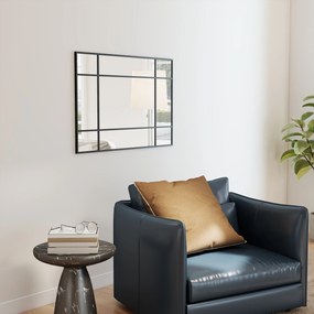 Homcom Oglinda Perete – Dreptunghiulara cu Cadru Metalic Stil Fereastra | Aosom Romania