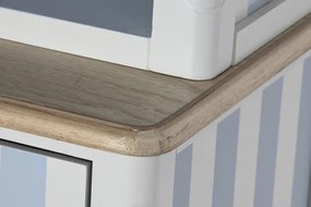 Vitrina, bleu, din lemn de paulownia, Charme