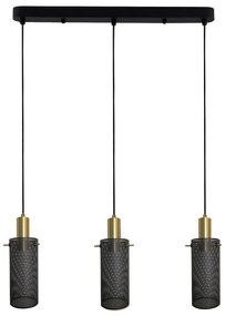 Light Prestige Tirana lampă suspendată 3x40 W negru-auriu LP-945/3LBK