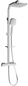Mexen CQ33 set de duș cu pară de tip ploaie și baterie termostatică, Crom - 772503395-00