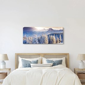 Tablou - Peisaj montan în timpul iernii (120x50 cm)