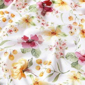 Goldea față de masă teflonată - flori de hibiscus - rotundă Ø 130 cm