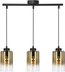 Candellux Aspra lampă suspendată 3x60 W negru-chihlimbar 33-16270
