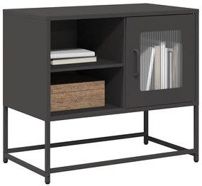 vidaXL Dulap TV, negru, 68x39x60,5 cm, oțel