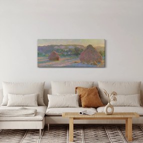 Tablou - Claude Monet, Stacks of Wheat (End of Summer) , reproducere (120x50 cm)