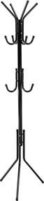Cuier pom LORIK, negru, metal/plastic, 29x172 cm