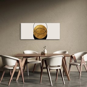 Tablou - Abstracție de aur și alb N⁰2 (120x50 cm)
