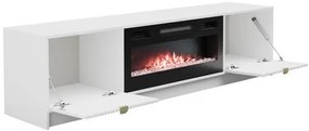 Masă TV cu șemineu electric Rozoma EF (nisipiu bej). Promo -16%. 1122888