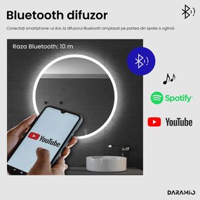 Oglindă rotundă cu iluminare LED E1