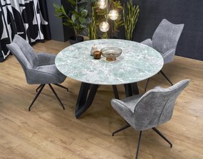 Masa rotunda Giovani marmura verde/negru ø135/h76 cm