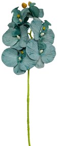 Orhidee turcoaz artificiala, Gloria, 70cm
