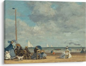 Tablou - Eugène Boudin, Beach  at Trouville, reproducere (70x50 cm)
