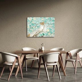Tablou cu flori și fluturi (70x50 cm)