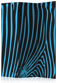 Paravan - Zebra pattern (turquoise) [Room Dividers]