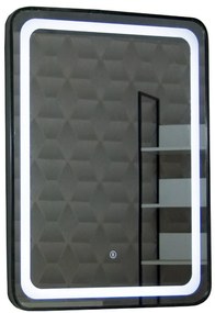Oglinda cu iluminare led si intrerupator touch, MD3,  60*80cm, rama neagra