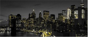 Tablou cu metropolă nocturnă (120x50 cm)