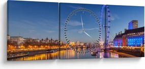 Tablou London Eye (cu ceas) (90x30 cm)
