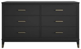 Comodă CosmoLiving by Cosmopolitan Westerleigh, 144 x 85 cm, negru