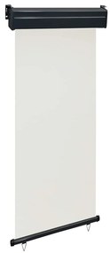 vidaXL Copertină laterală de balcon, crem, 80 x 250 cm