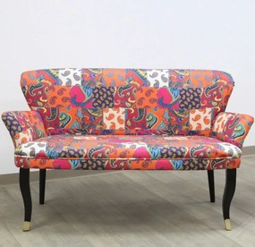 Canapea 2 persoane cocktail Relax Homs textil portocaliu