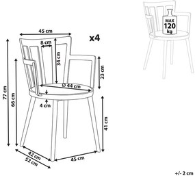 Set 4 buc scaune de sufragerie Morza (verde). 1081539
