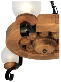 Lustră pe lanț Brilagi ROATA 3xE14/40W/230V fag