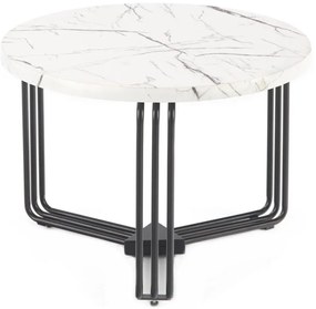 Măsuță de cafea ANTICA 41x55 cm negru/decor marmorat