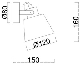 Spot de perete Brilagi TECHNO 1xE27/60W/230V negru