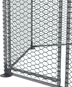 PawHut Țarc pentru găini exterior 5 m² parc cu plasă dim. 2,8L x 2,45l x 2,46H - spațiu acoperit - 5/8 găini | Aosom Romania