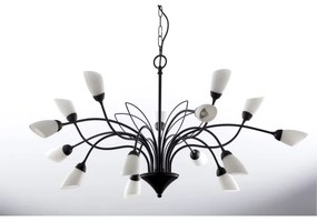 Jupiter 2057 - Lustră suspendată pe lanț GLORIOSA 15xG9/14W/230V negru