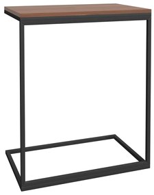 Masa laterala, negru, 55x35x66 cm, lemn compozit 1, negru si maro, 55 x 35 x 66 cm, Fara roti