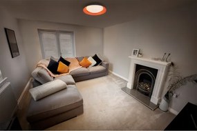 Osram - Plafonieră LED reglabilă ORBIS PLATE LED/45W/230V, Ø48 cm, portocaliu/negru